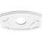 Ekena Millwork Kailey Architectural Grade PVC Ceiling Medallion, 12"W x 8"H x 3"ID x 6 1/2"C x 1"P, One-Piece CMP12X8KY-03000 - alternate 2